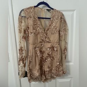 Champagne Sequin Romper